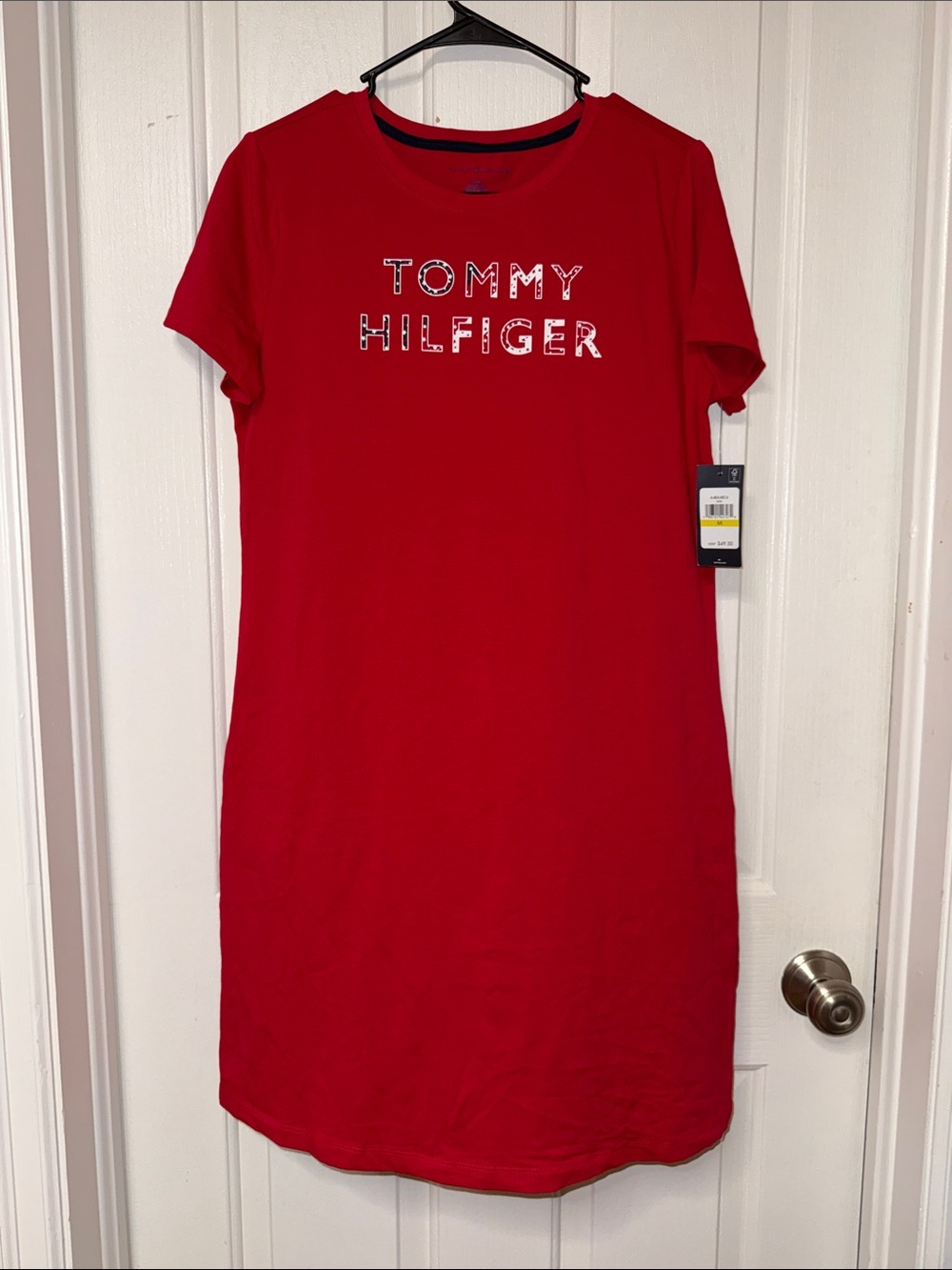 Tommy Hilfiger Red Logo Tee Dress